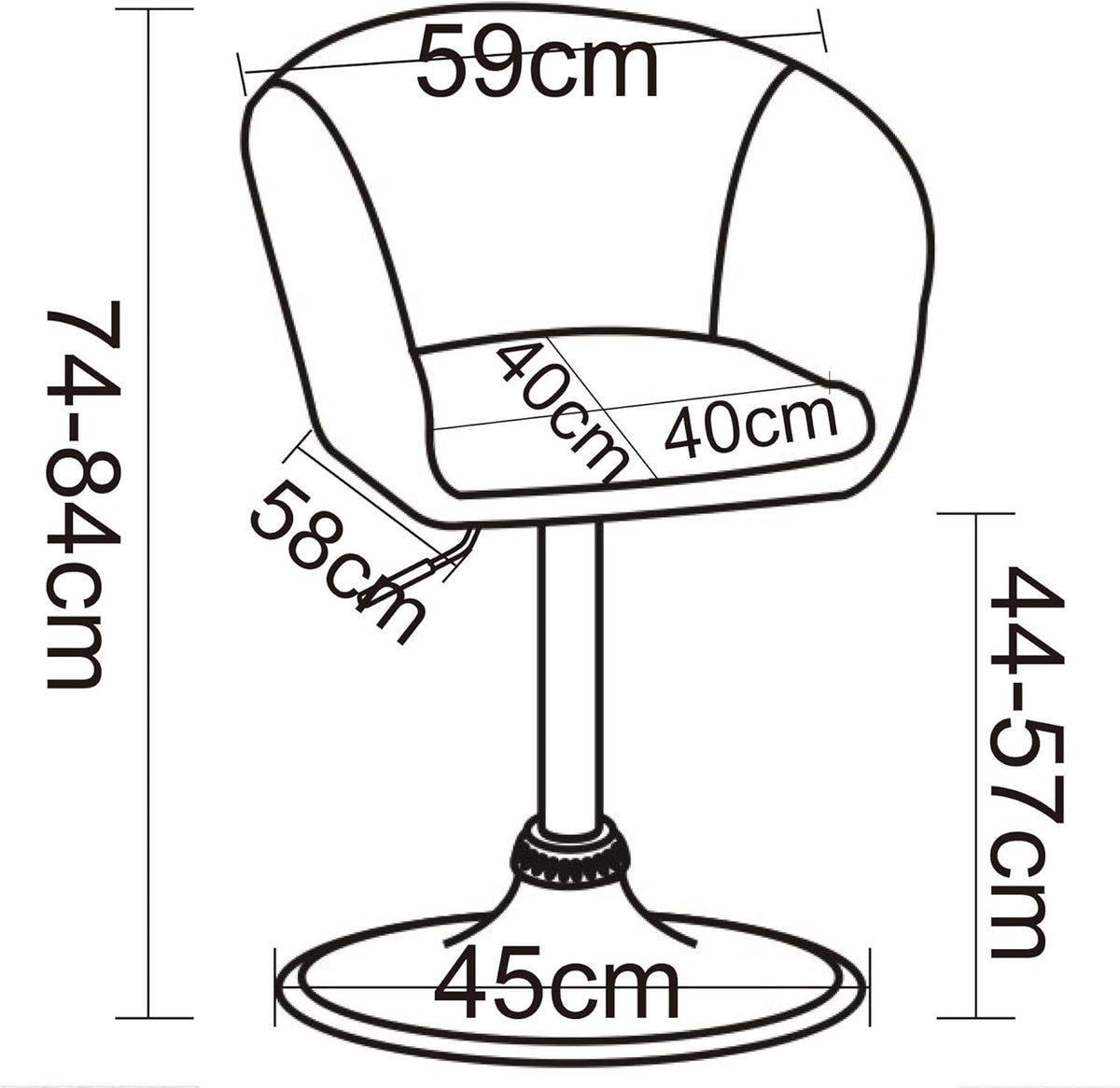 Sleek Grey Swivel Bar Chair with Padded Cushion
