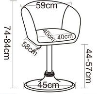 Sleek Grey Swivel Bar Chair with Padded Cushion