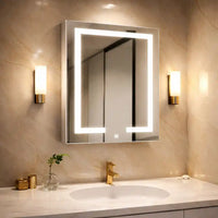Smart Mirror Cabinet with Backlit Door & Spacious Interior