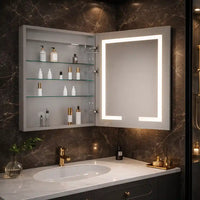 Smart Mirror Cabinet with Backlit Door & Spacious Interior