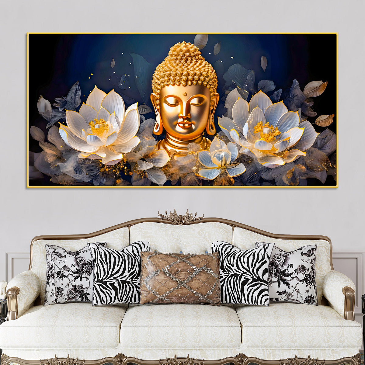 Spiritual Buddha Canvas Wall Art for Bedroom & Living Room