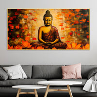 Spiritual Buddha Canvas Wall Painting for Calm Home Decor