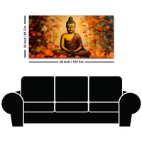Spiritual Buddha Canvas Wall Painting for Calm Home Decor