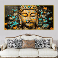 Spiritual Buddha Canvas Wall Painting for Home & Office Decor