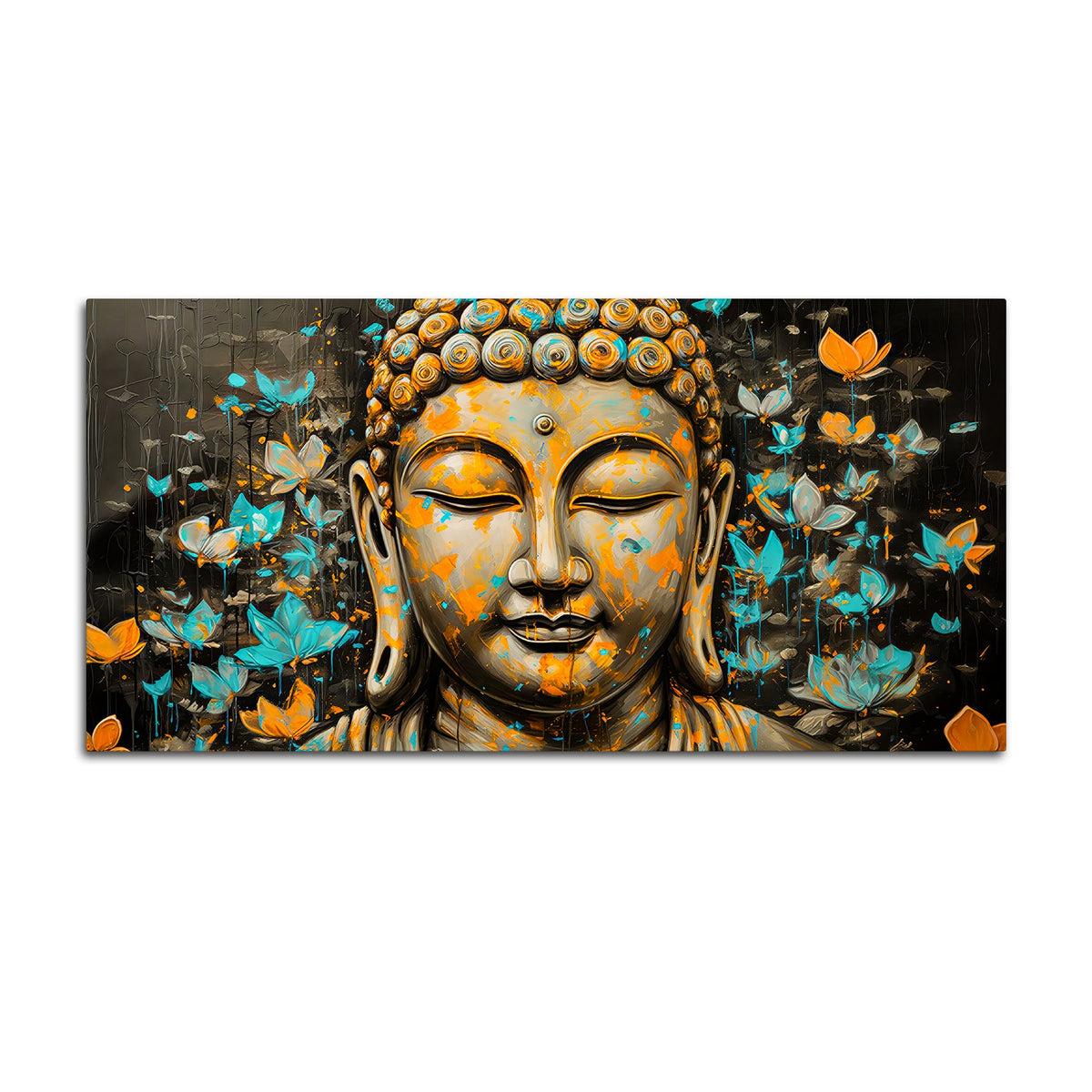 Spiritual Buddha Canvas Wall Painting for Home & Office Decor