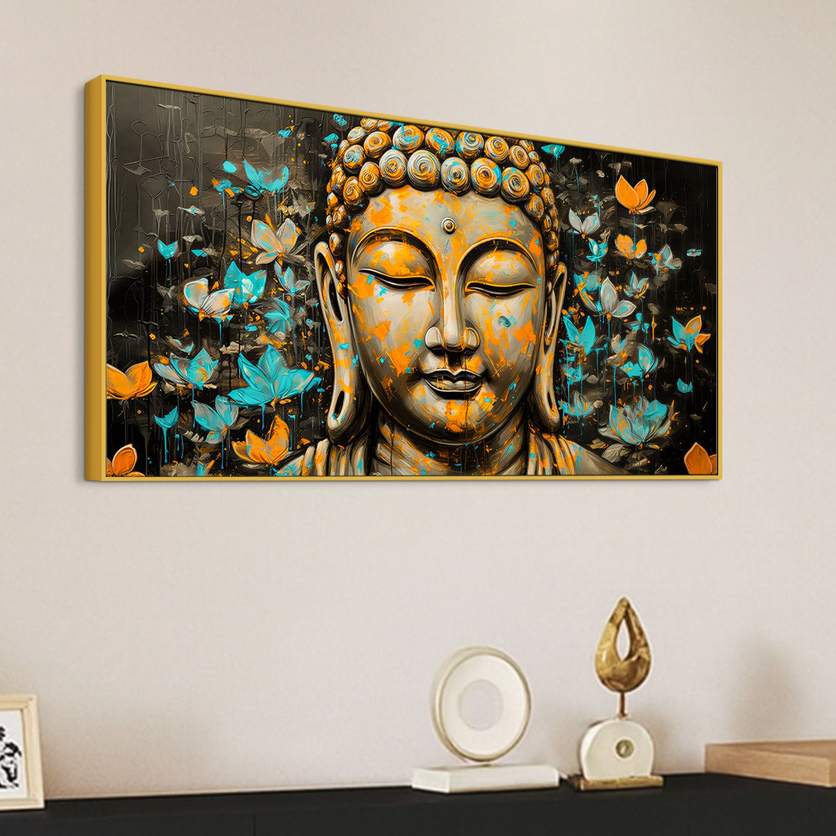 Spiritual Buddha Canvas Wall Painting for Home & Office Decor