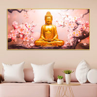 Spiritual Buddha Canvas Wall Painting for Peaceful Home Décor