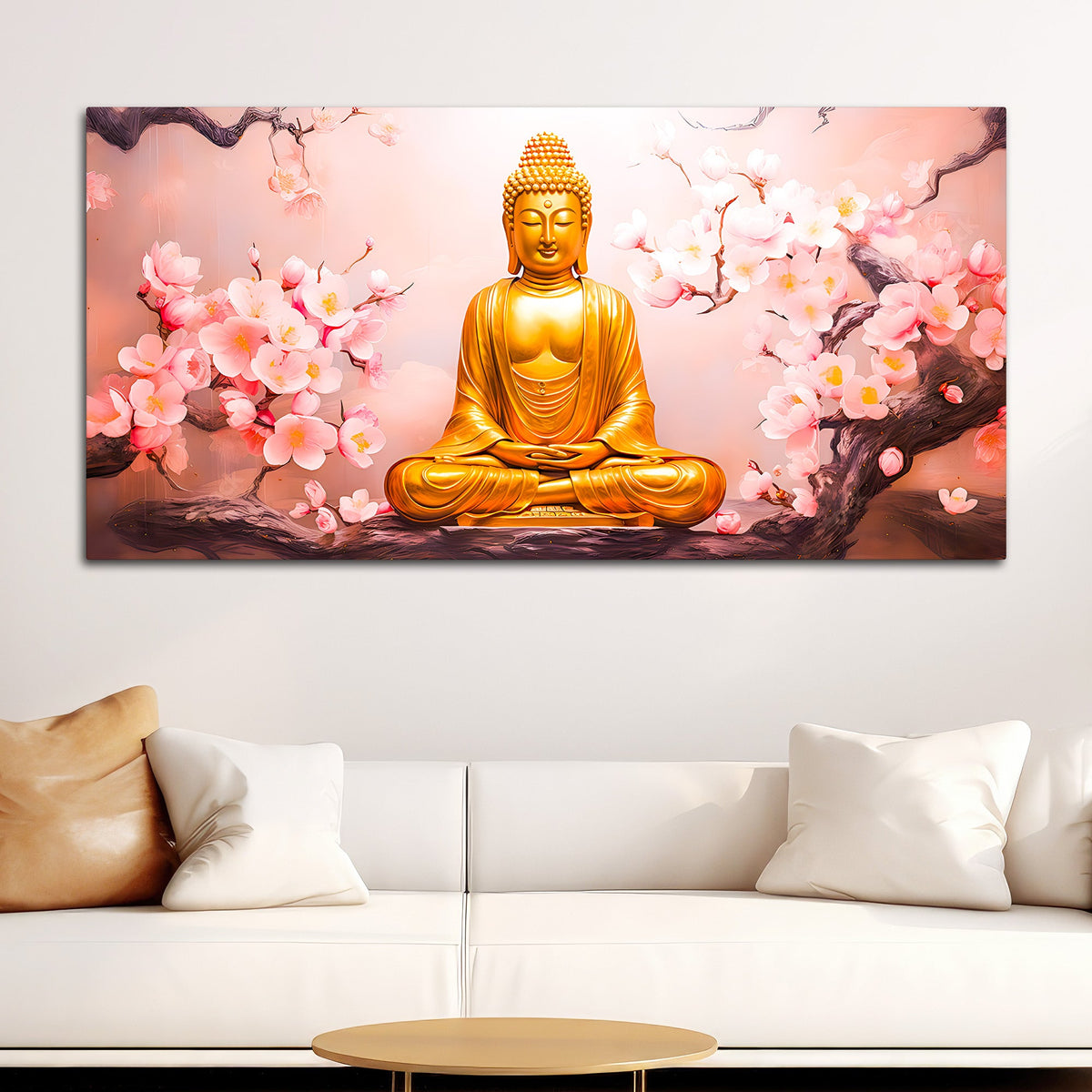 Spiritual Buddha Canvas Wall Painting for Peaceful Home Décor