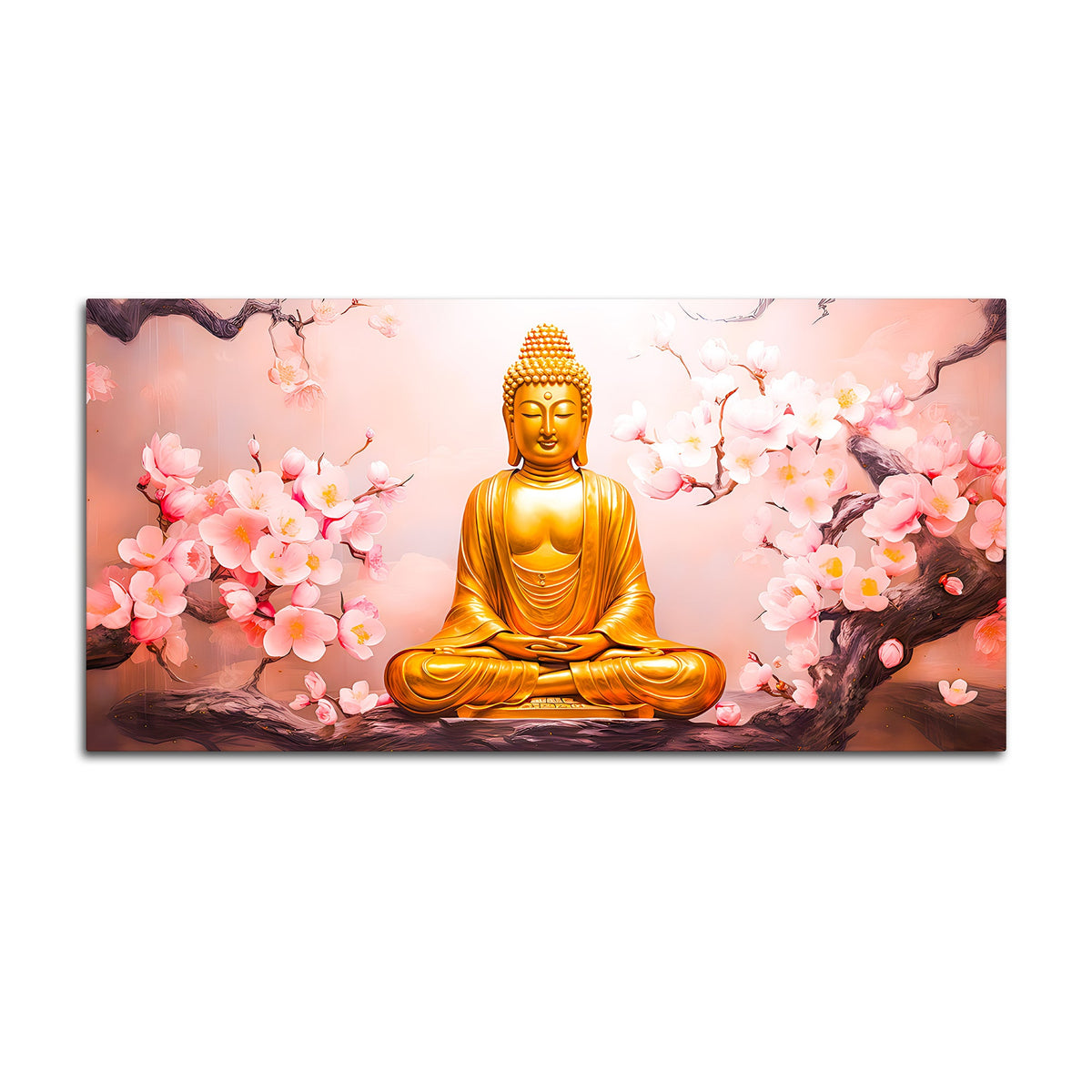 Spiritual Buddha Canvas Wall Painting for Peaceful Home Décor