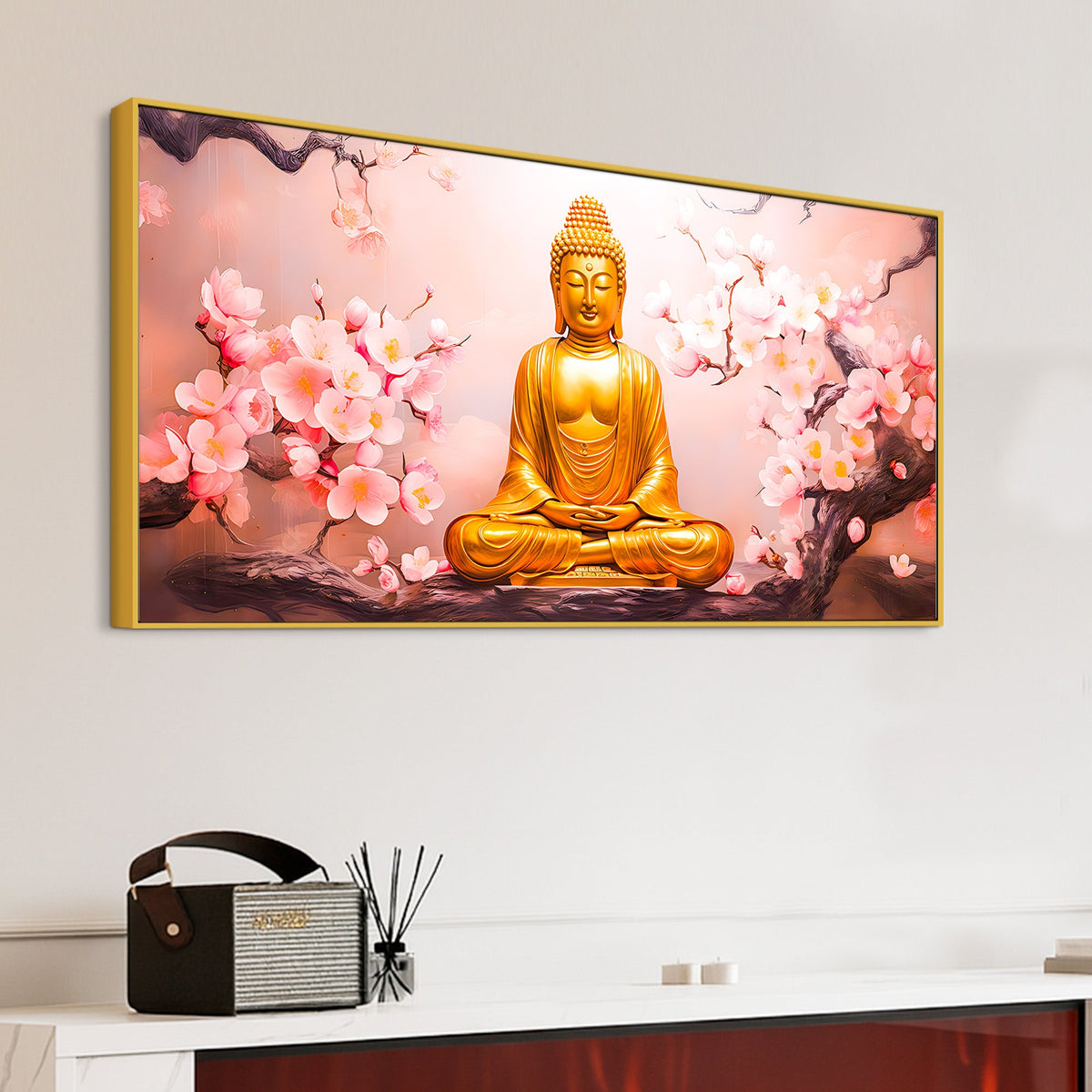 Spiritual Buddha Canvas Wall Painting for Peaceful Home Décor