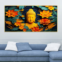 Spiritual Buddha Canvas Wall Painting for Serene Living Spaces