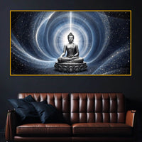 Spiritual Buddha Meditation Crystal Glass Painting