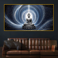 Spiritual Buddha Meditation Crystal Glass Painting