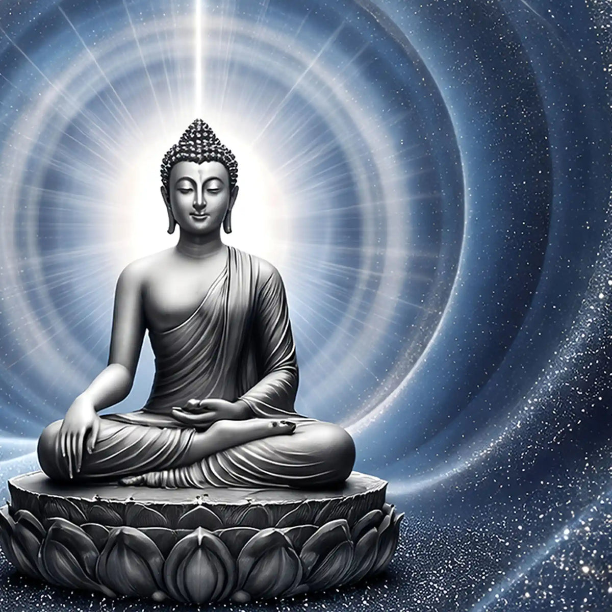 Spiritual Buddha Meditation Crystal Glass Painting