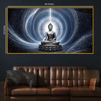 Spiritual Buddha Meditation Crystal Glass Painting