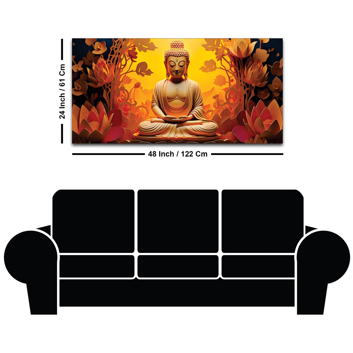 Spiritual  Buddha Painting for Peaceful Home Interiors
