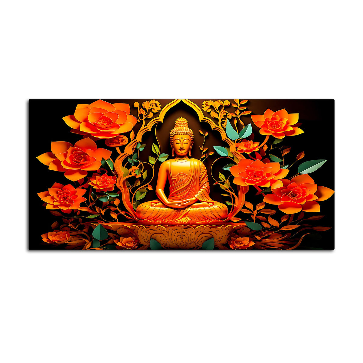 Spiritual Buddha Wall Painting for Modern Home Interiors