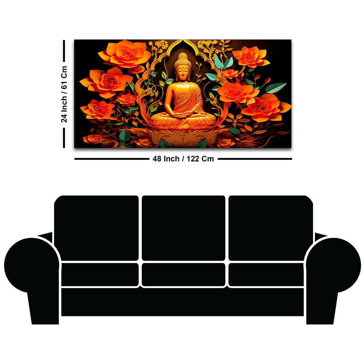 Spiritual Buddha Wall Painting for Modern Home Interiors