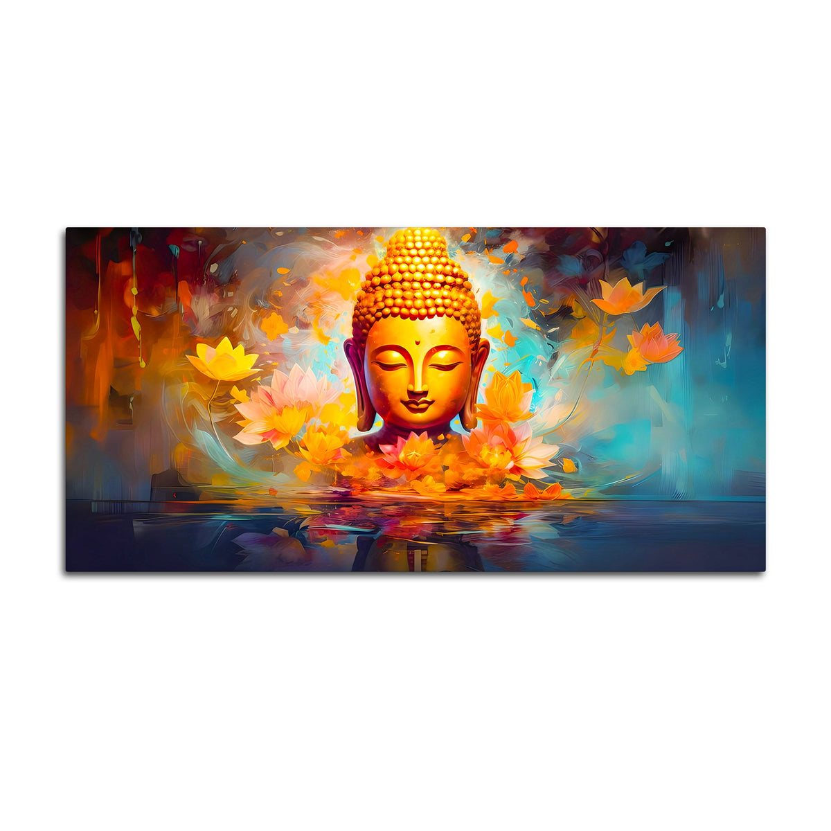 Spiritual Buddha Wall Painting for Modern Living Space