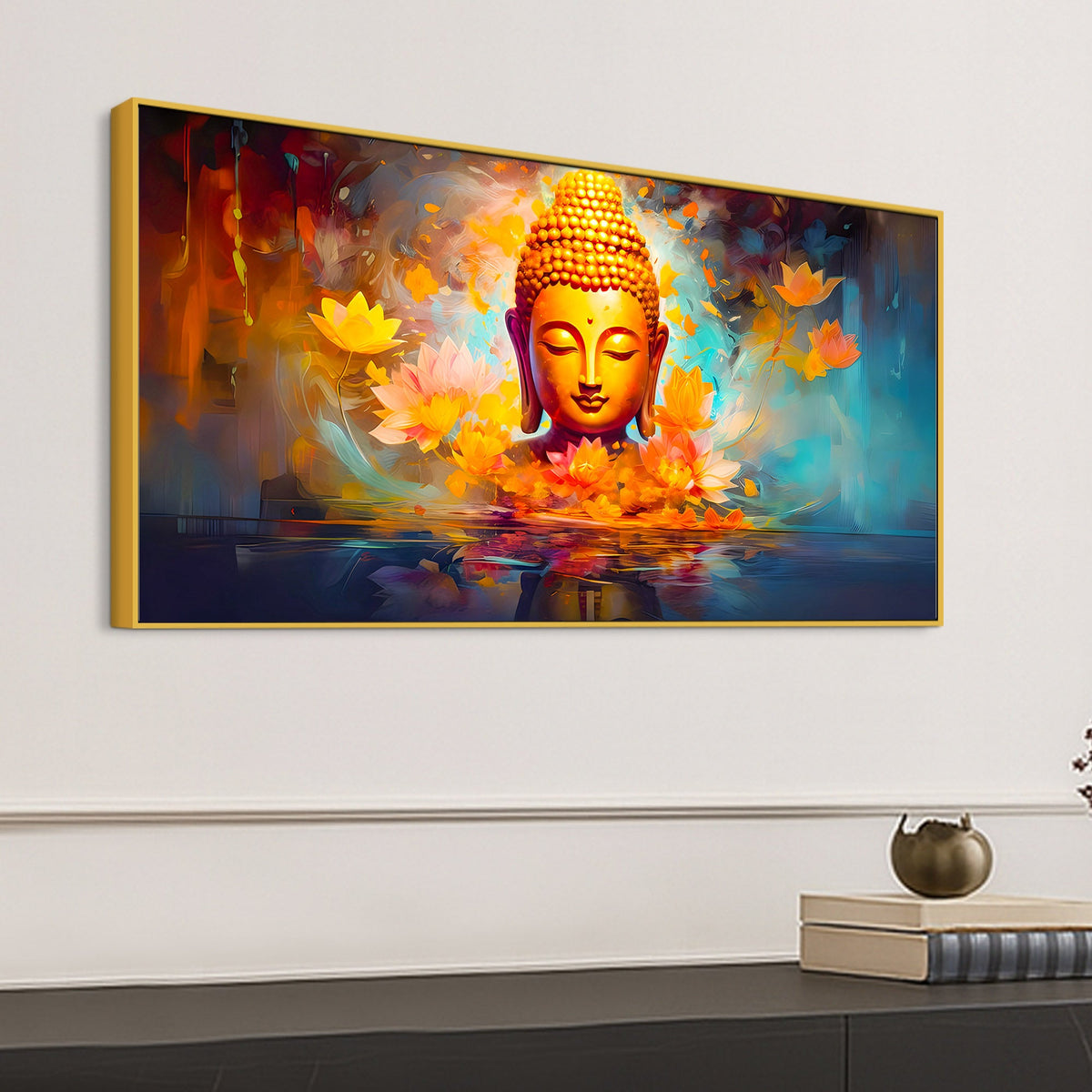 Spiritual Buddha Wall Painting for Modern Living Space