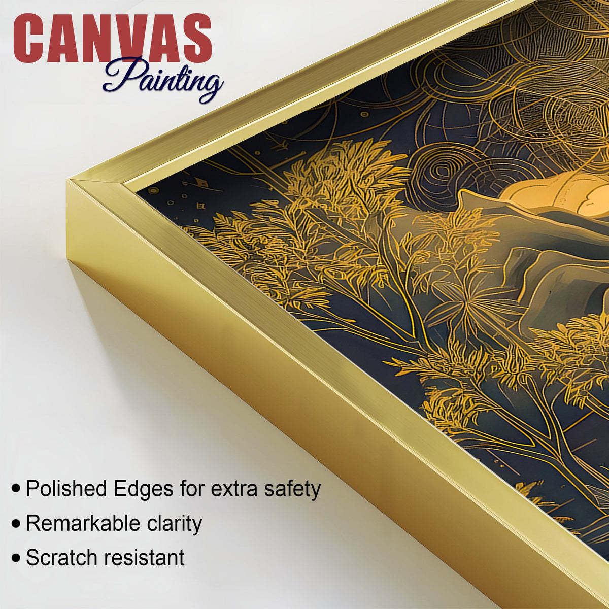 Spiritual Buddha Wall Painting with Mountain & Nature Design
