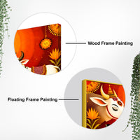 Spiritual Cow Ritual Wall Painting | Positive Energy Home Decor
