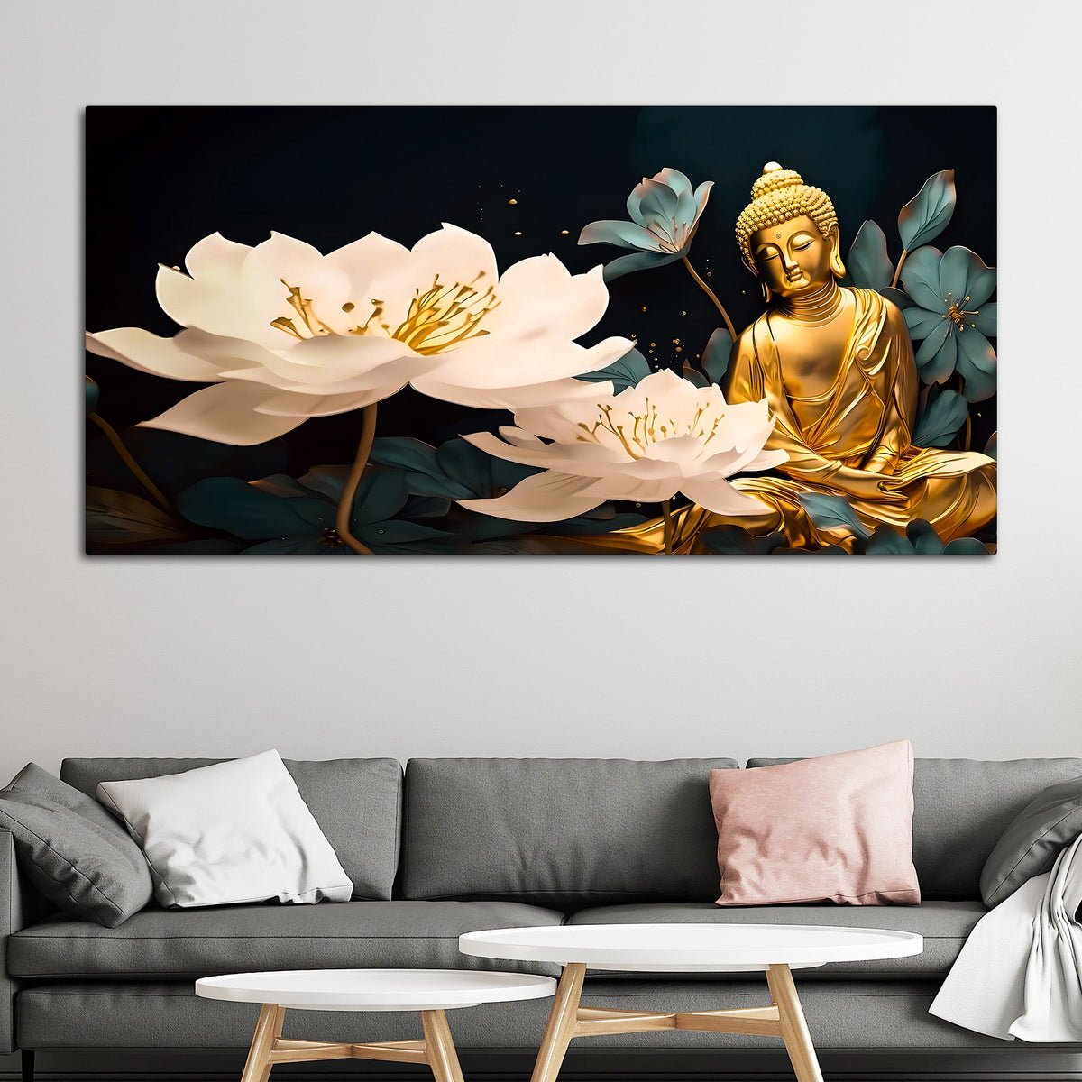 Spiritual Decorative Buddha Wall Painting for Home & Office