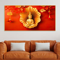 Spiritual Gautam Buddha Canvas Painting for Home Décor