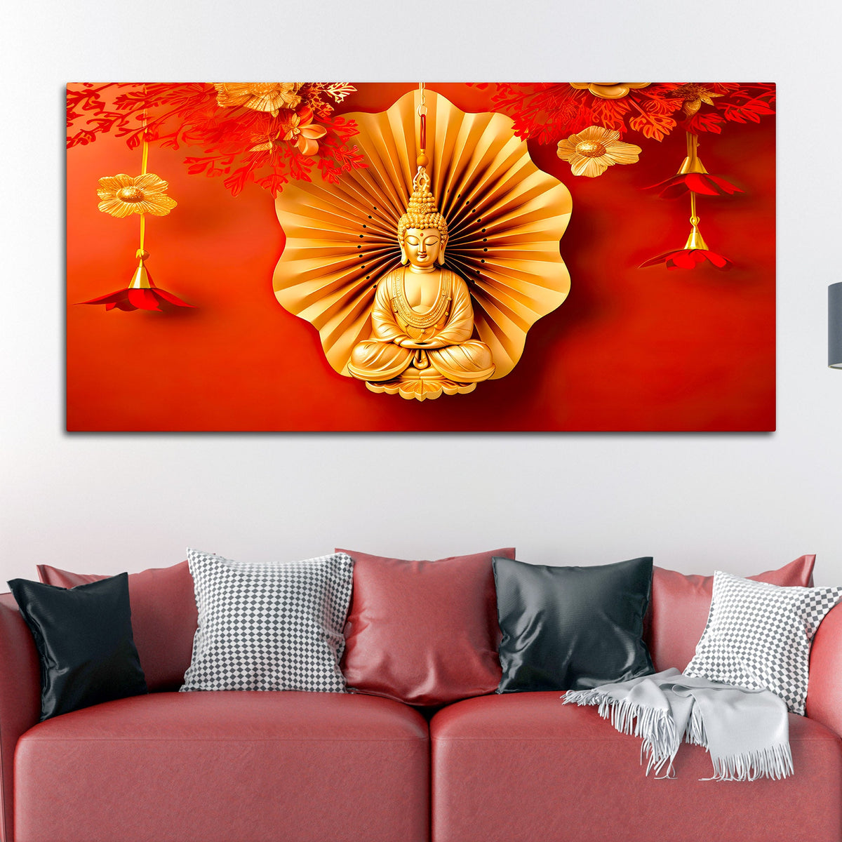 Spiritual Gautam Buddha Canvas Painting for Home Décor