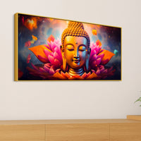 Spiritual Gautam Buddha Wall Painting for Living Spaces