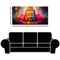 Spiritual Gautam Buddha Wall Painting for Living Spaces