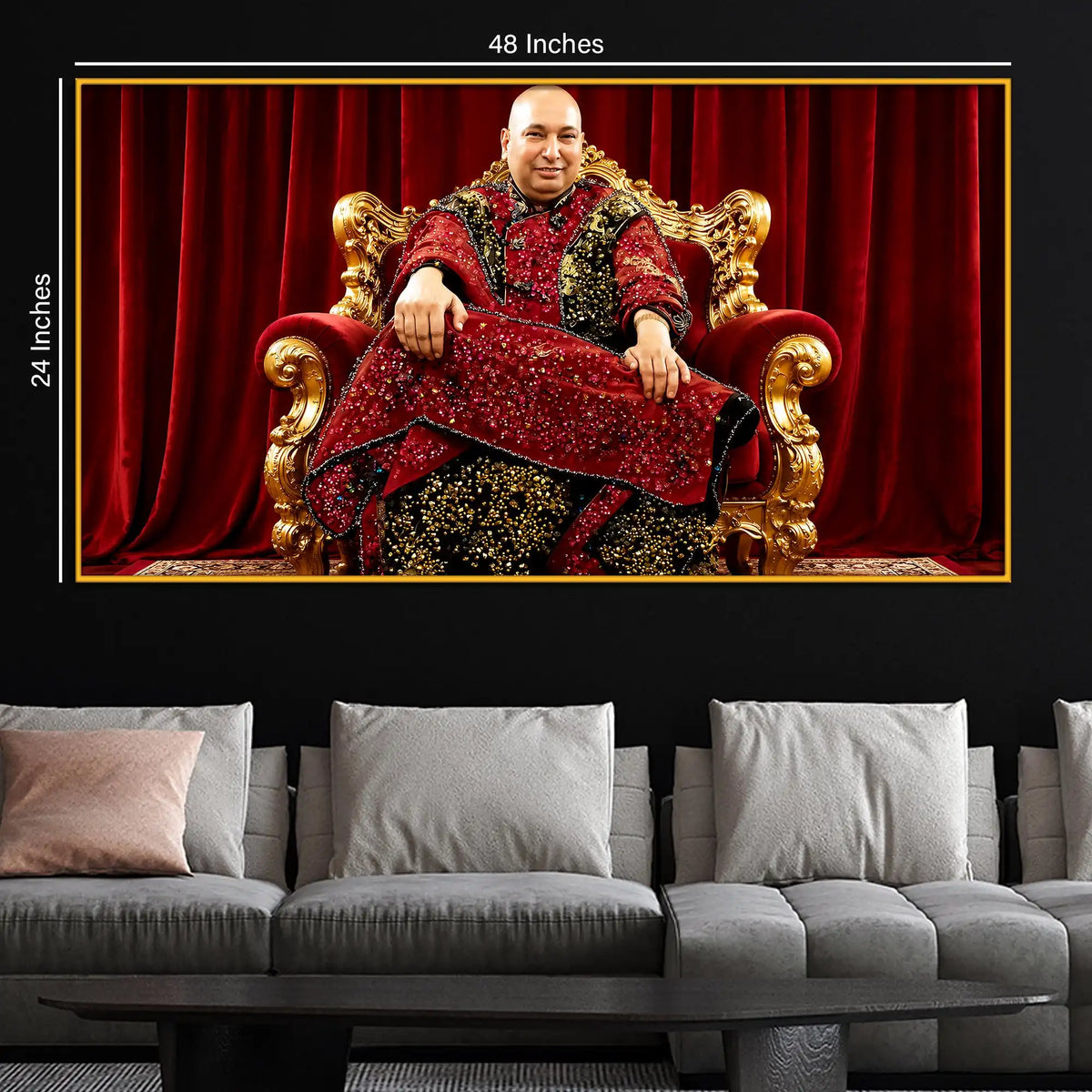Spiritual Guru Floating Frame Crystal Wall Painting