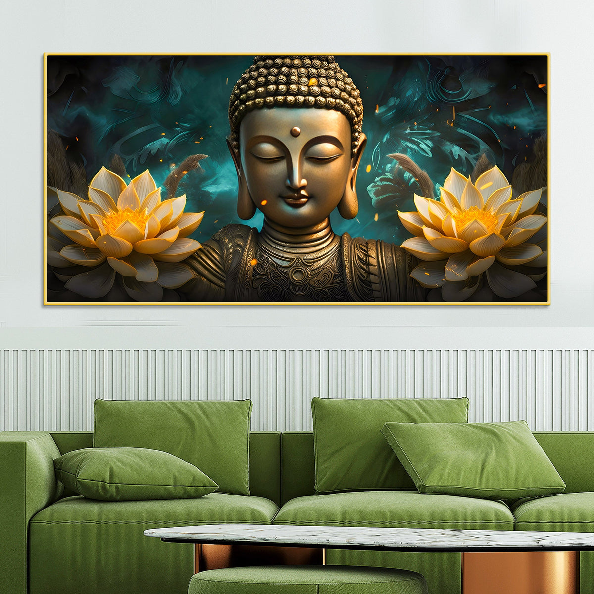 Spiritual Home Decor Buddha Wall Painting