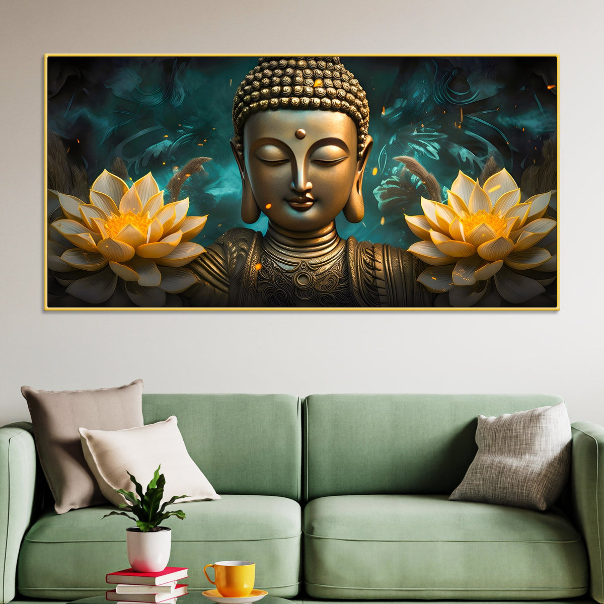 Spiritual Home Decor Buddha Wall Painting
