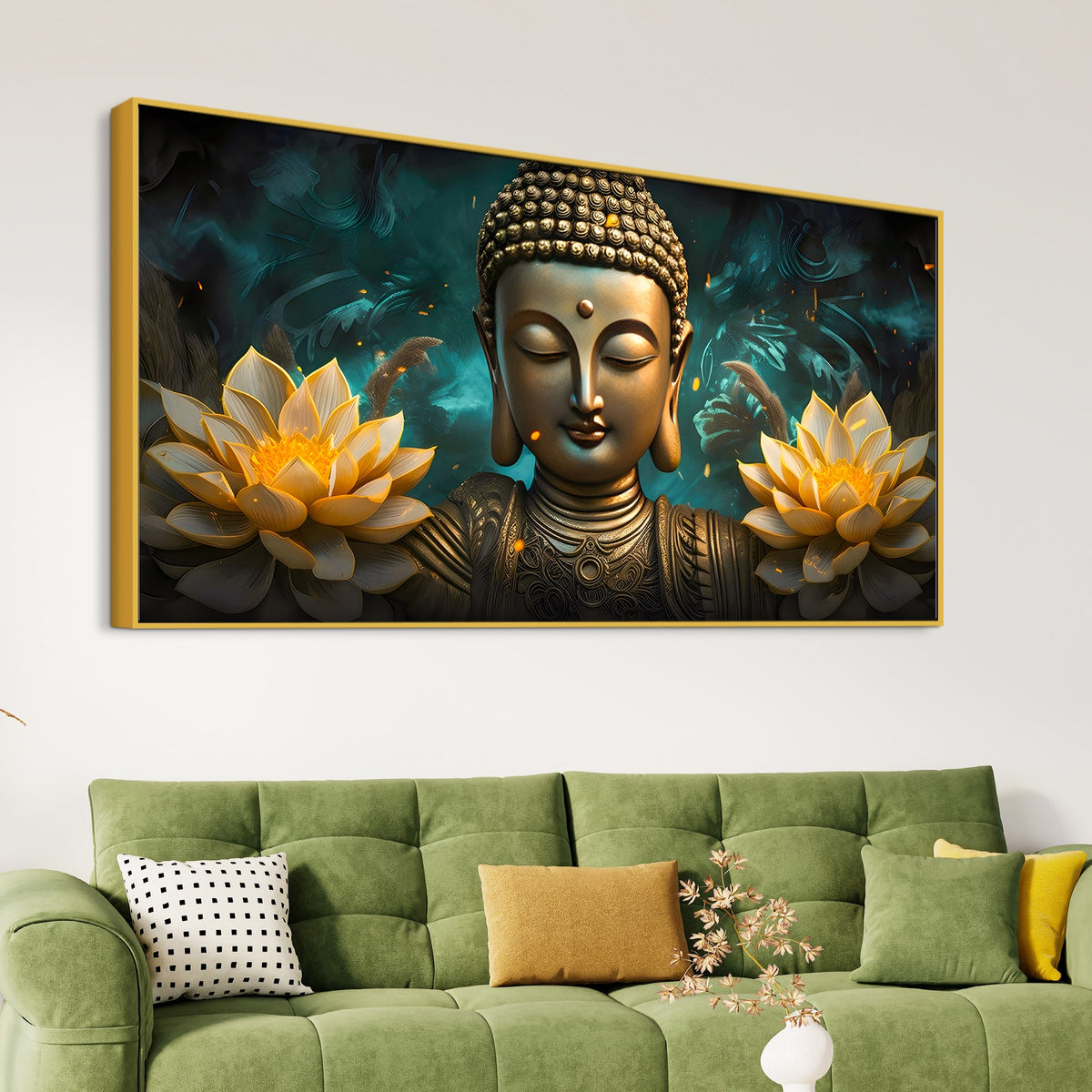 Spiritual Home Decor Buddha Wall Painting