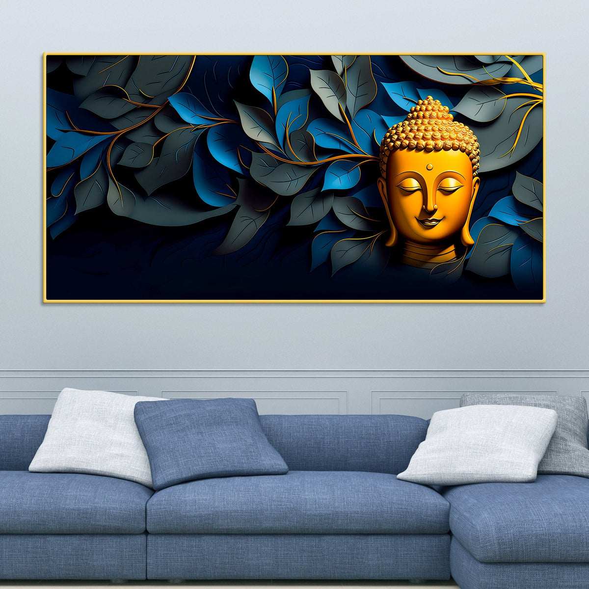Spiritual Lord Buddha Painting for Home Decoration