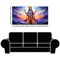 Spiritual Lord Vishnu Canvas Wall Painting for Home & Office