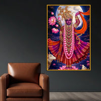 Spiritual Shree Krishna Floating Frame Crystal wall Painting