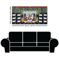 Spiritual Shreenathji Darbar Pichwai Canvas Wall Painting for Home & Temple