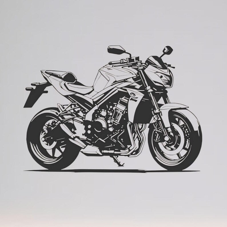 Sports Bike Metal Wall Art for Rider & Modern Home Décor