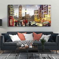 Street view of London Premium Wall Painting