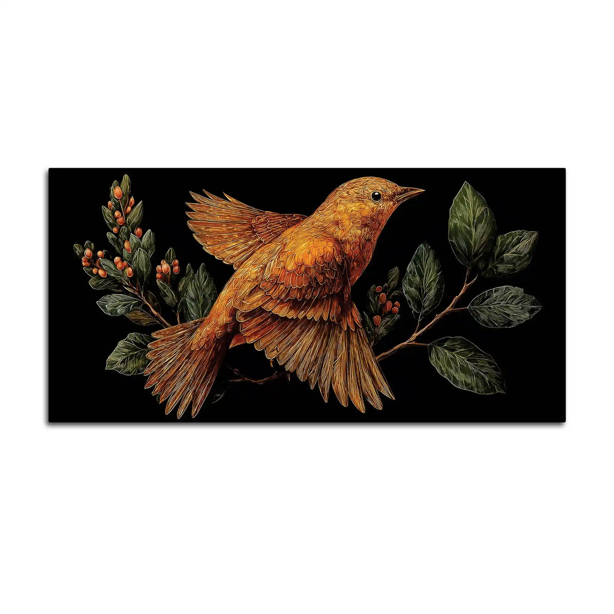 Stylish Abstract Bird Canvas Wall Art Painting