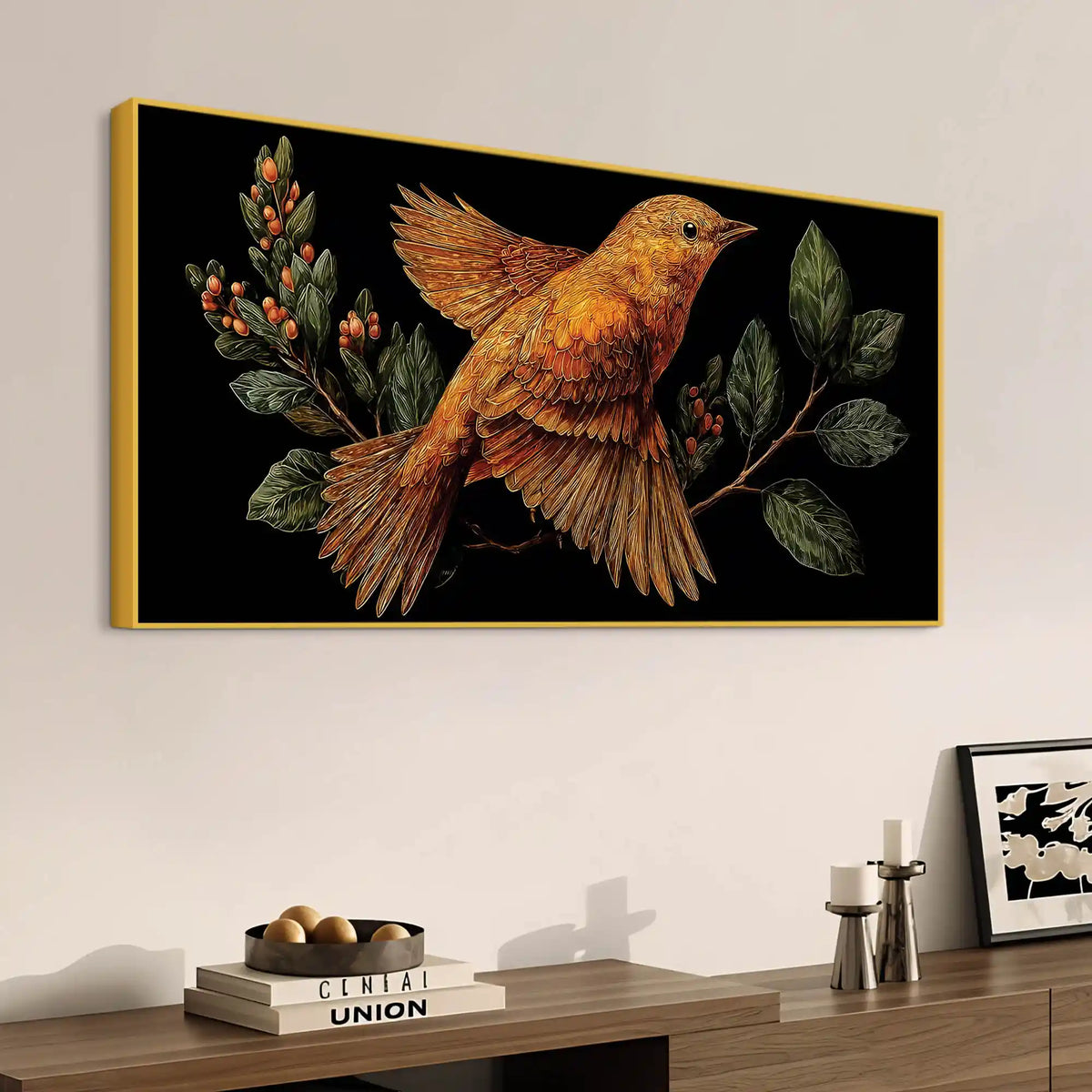 Stylish Abstract Bird Canvas Wall Art Painting