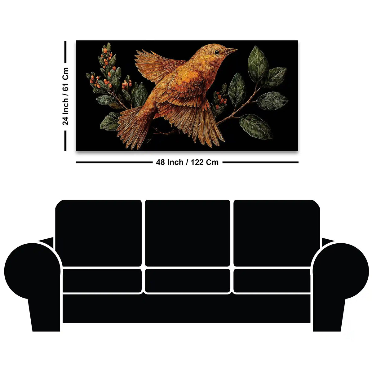 Stylish Abstract Bird Canvas Wall Art Painting