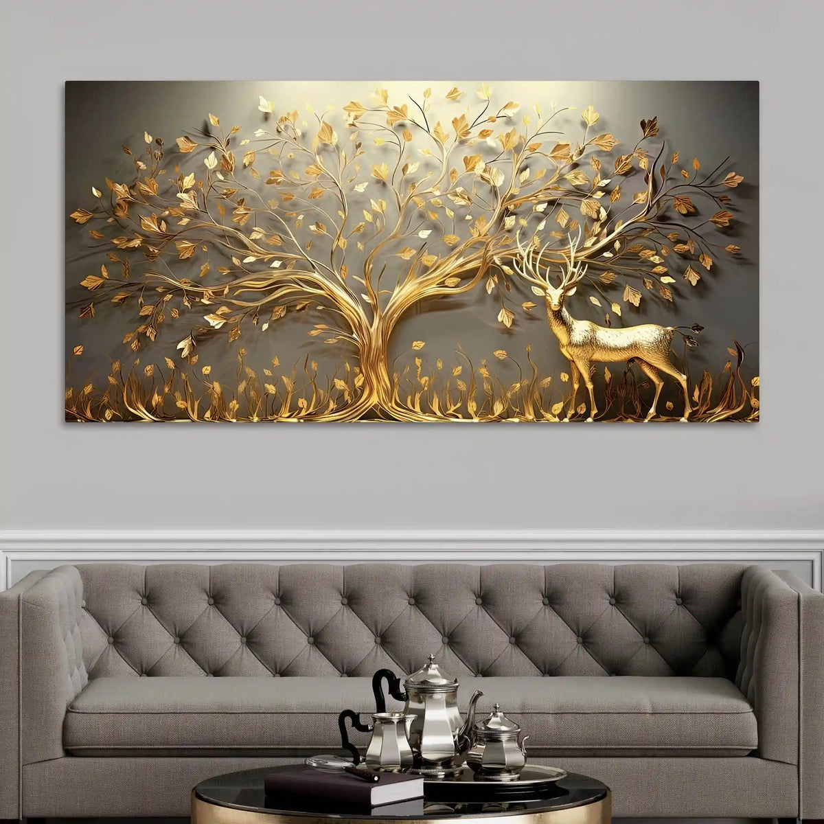 Stylish Abstract Canvas Painting for Living Room Modern Wall Art Decor