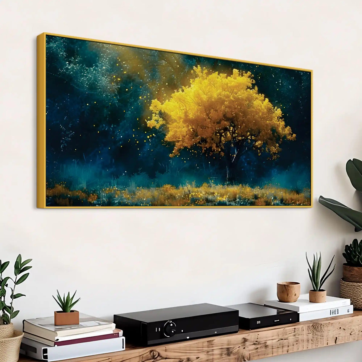 Stylish Abstract Tree Glow Canvas Painting for Premium Décor