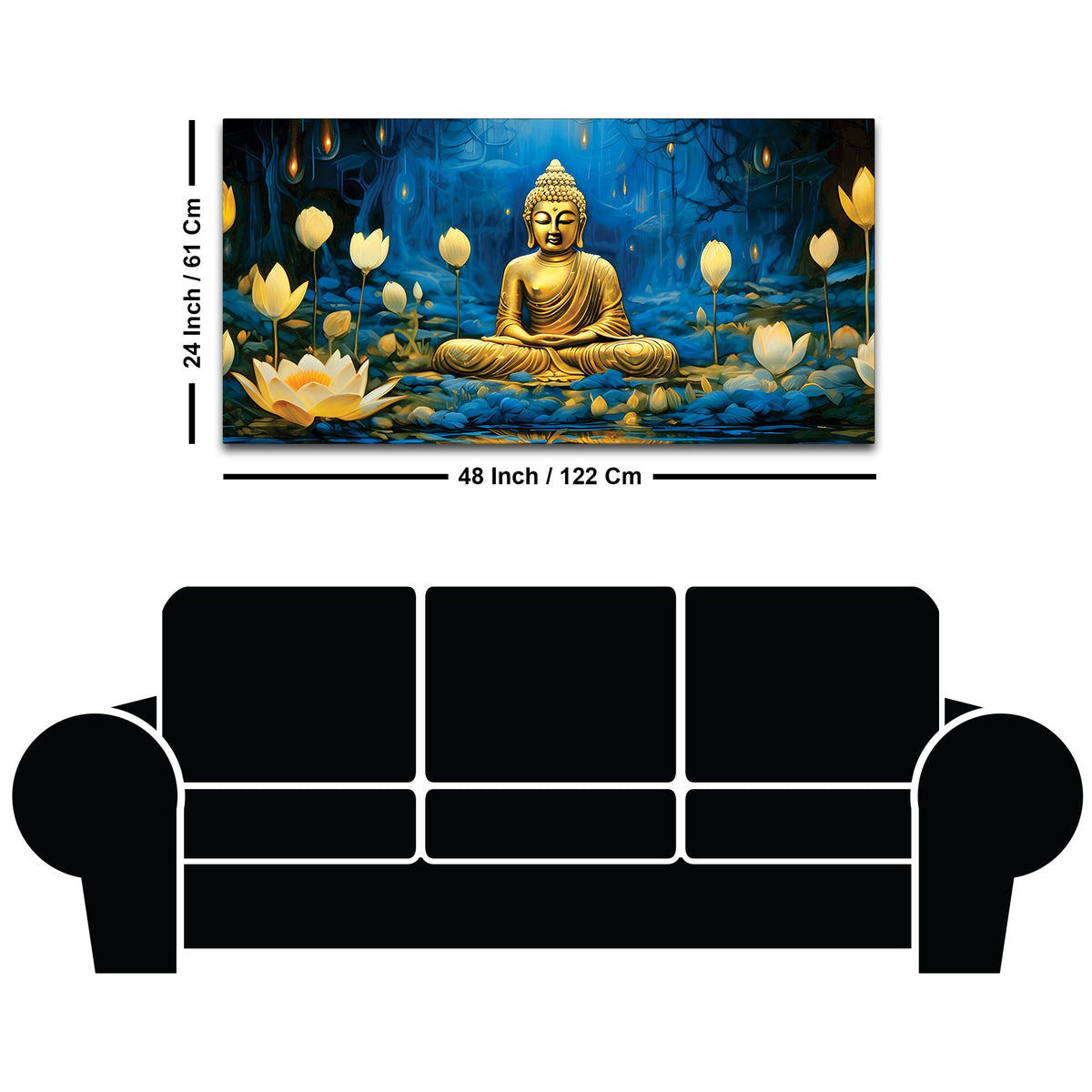 Stylish Buddha Painting for Elegant Wall Decoration