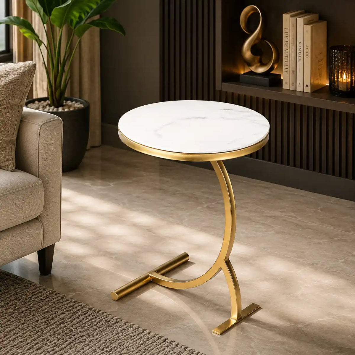 Stylish Curved Frame Modern Coffee Table