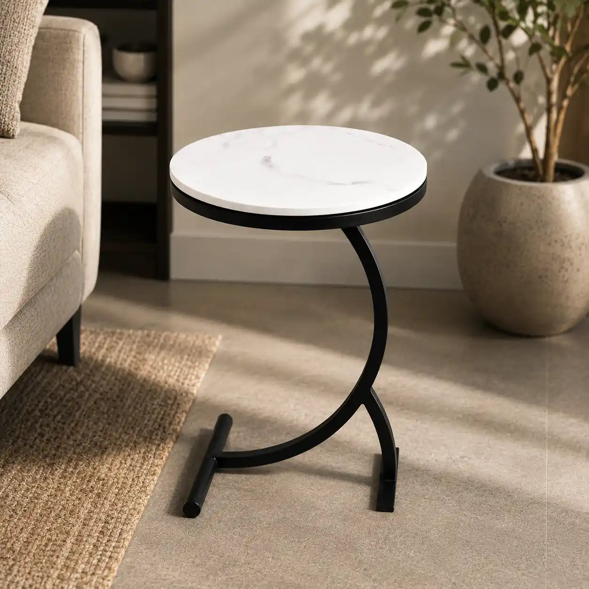 Stylish Curved Frame Modern Coffee Table
