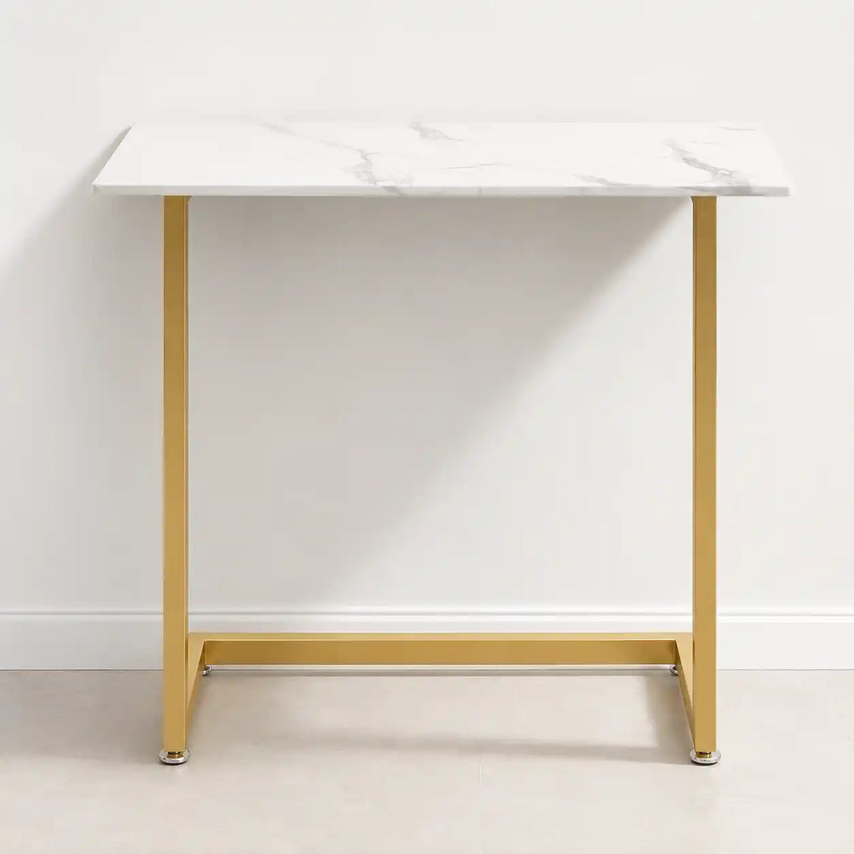 Stylish Elegant Marble Look Table for Small Spaces